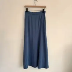 styling/ サテンフレアロングスカートブルー　Mのサムネイル