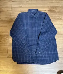 古着 IZOD ネイビー チェック ネルシャツ コットン シティボーイ