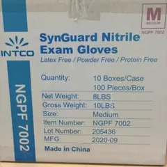 INTCO SynGuard ニトリル手袋 Mサイズ 100枚入など 10箱入り - メルカリ