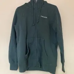 CONVERSE フリース裏地 ジップアップパーカー古着