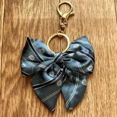 EAST BOY リボン＆ネクタイキーホルダー ガチャ リボン　アッシュグリーン