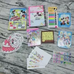 ディズニーメモ帳　まとめ売り　レター　メッセージカード　名刺カード　付箋　ふせん