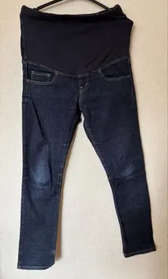 マタニティ用デニムパンツ S ダークブルー