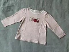 familiar ファミちゃん　ピンクボーダー　長袖カットソー　90