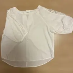 JEANASiS 半袖トップス　白　薄手　レース