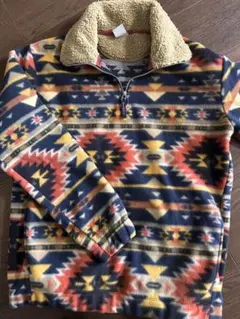 ZARA 幾何学模様 フリースジャケット M