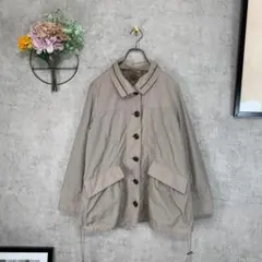 【美品古着】noa-ge レディース ジャンパー/ブルゾン M ベージュ 薄手のサムネイル