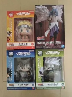 【新品未開封】NARUTO-疾風伝-ゆらゆらヘッド ナルト カカシ サスケ 4体のサムネイル