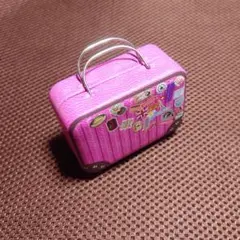 ＊未使用＊ミニトランクバッグ(旅行カバン)型 小物入れ(ピンク)