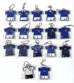 サッカー日本代表 アクリルチャームビスケット 全17種コンプリート