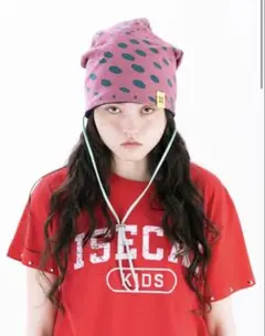 isecai EGG STRING BEANIE MINT PINK
