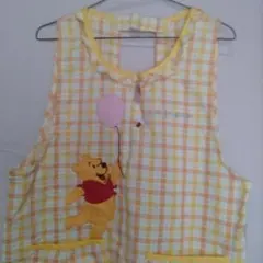 ウィニー・ザ・プー エプロン イエロー・チェック