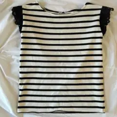 IENA イエナ ボーダー カットソー 半袖 レース　レース　フリー　Tシャツのサムネイル