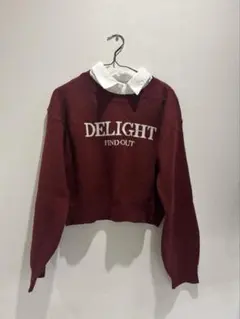 ★値下げ★INGNI クロップドセーター M バーガンディ