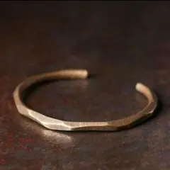 【新品】真鍮　バングル　ブレスレット　電磁波　静電気　対策　防止　過敏症　銅