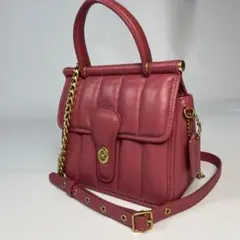 美品　コーチ　2way ウィリストップ　ハンドル18 ショルダーバッグ