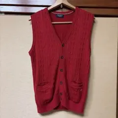 Munsingwear Grand Slam ニットベスト レッド M