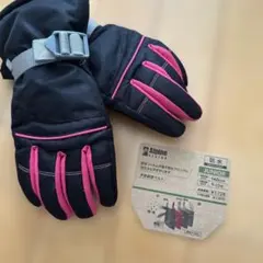 Alpine Design ジュニア手袋 140cm 黒/ピンク