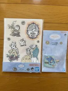 【新品】ディズニープリンセス 一番くじ ステッカー ヘアクリップ チャーム