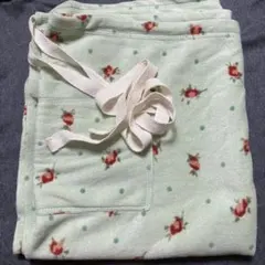 花柄フリースエプロン 巻きスカート　防寒