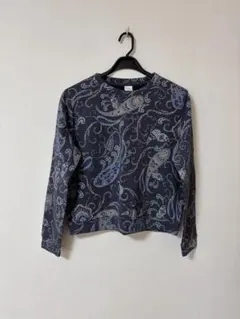 H&M スウェット ペイズリー柄 【M】 ユニセックス USA 古着 トップス