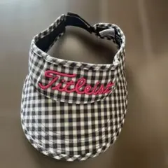 Titleist チェック柄　つば広バイザー レディースのサムネイル