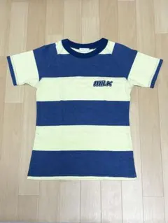 MILK 半袖ストライプ Tシャツ カットソーのサムネイル
