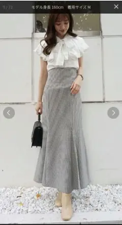 美品✨MERCURYDUO バックレースアップストレッチマーメイドスカート