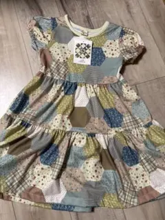 しまむらmicorrid × softcheeseパッチワークワンピース100