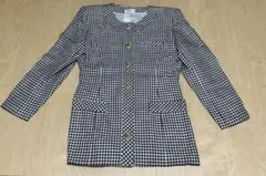 ジャケット　ミディアム丈　チェック柄　レディース　9号