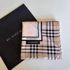 新品❗️BURBERRY ノバチェック柄 大判ハンカチ　ベージュ系