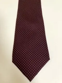 jun ashida ジュンアシダ　バーガンディ ドットネクタイ　メンズ