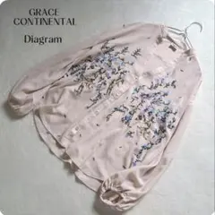 ダイアグラム マルチフラワー 刺繍 ブラウス 花 ボリューム袖のサムネイル
