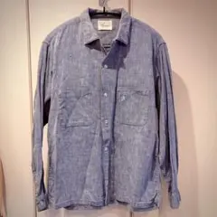 50s60s オープンカラーシャツ 開襟 ダンガリー シャンブレー ヴィンテージ