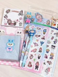 labubu ラブブ文房具 らぶぶ雑貨　ラブブプレゼント　子供ギフト　7点セット