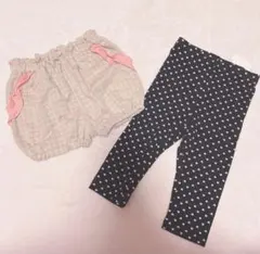 ハート柄　パンツ　レギンス　女の子　nennen バースデイ　ブラック　黒　新品