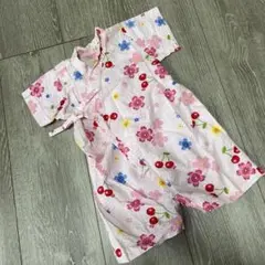 ミキハウス ホットビスケッツ　甚平　浴衣　ロンパース 60-70 祭り