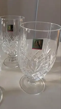 クリスタルガラス カットデザイン グラス 5個セット