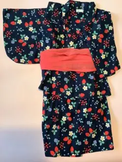 marin＊様専用　浴衣風 セパレート 上下セット 兵児帯風リボン付き