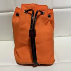 Gucci オレンジ ドローストリングポーチ