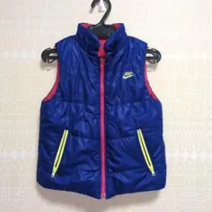 ナイキ　Nike ネイビーダウンベスト　リバーシブル　130