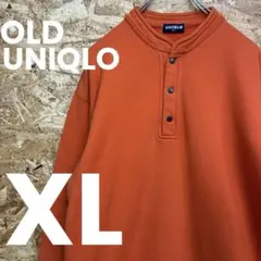 ★90s★UNIQLO★スウェット★ヘンリーネック★紺タグ★古着★送料無料