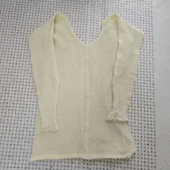 バレエ トップス  クリーム色ニット S