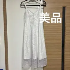 ジルスチュアート　レースキャミワンピース ホワイト