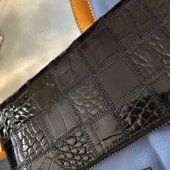 クロワ・ロワイヤル日本製　シャイニングクロコダイル長財布　黒のサムネイル
