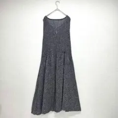 レディース ワンピース ロングワンピース フレアスカート ノースリーブ 黒 F