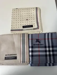 BURBERRY ハンカチ 3枚セット　チェック柄　ドット柄