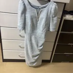 最終価格！Vanessa Heart 水色 パフスリーブ ドレス L