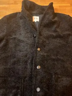 three dots黒 ボアジャケット