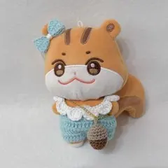 ハンドメイド アイナナ モンぬい 服 サロペット＆ポシェット ピンク系